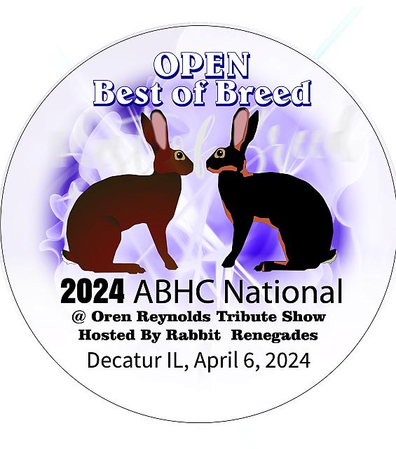 ABHC National OUTLINED Open 13 x 13 circle Best of Breed -1