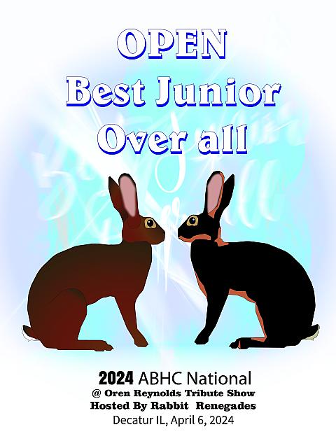 ABHC National OUTLINED open 18 x 24 best Jr overall hare -1