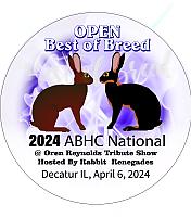 ABHC National OUTLINED Open 13 x 13 circle Best of Breed -1